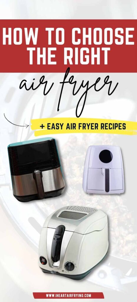 variety of air fryers with text overlay